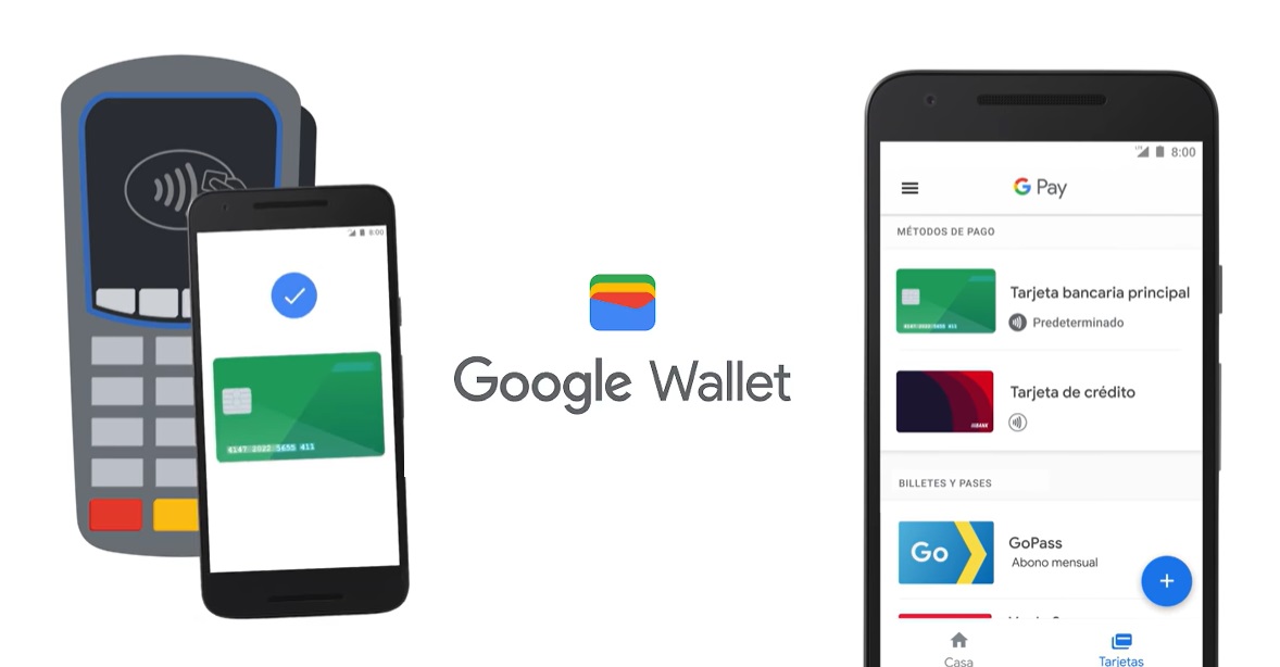 Imágenes animadas de cómo pagar con Google Pay y cómo almacenar tarjetas.