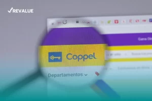 magen con una lupa señalando el sitio web oficial de la cadena donde puedes contratar el club de protección celular Coppel