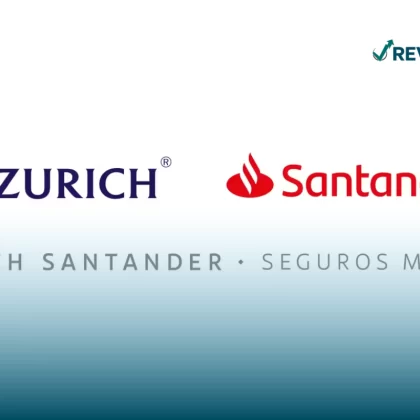 Logo de la alianza del seguro de gadgets Santander Zurich.