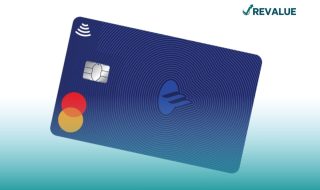 Tarjeta de crédito santander likeu en color azul