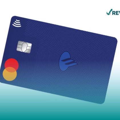 Tarjeta de crédito santander likeu en color azul